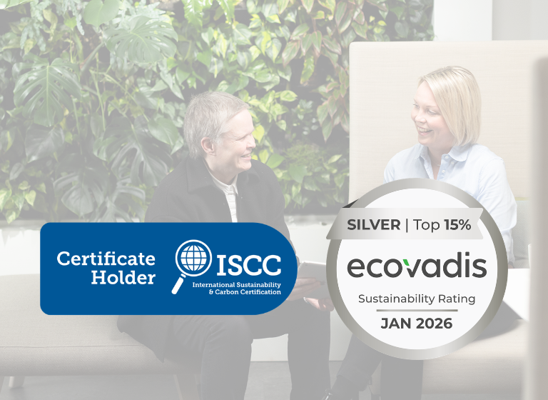 Ecovadis and ISCC logo for Serres.