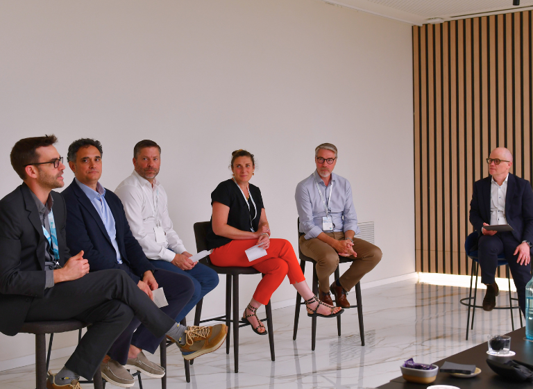 Speakers at the panel discussion at Serres Distributor Meeting 2026.